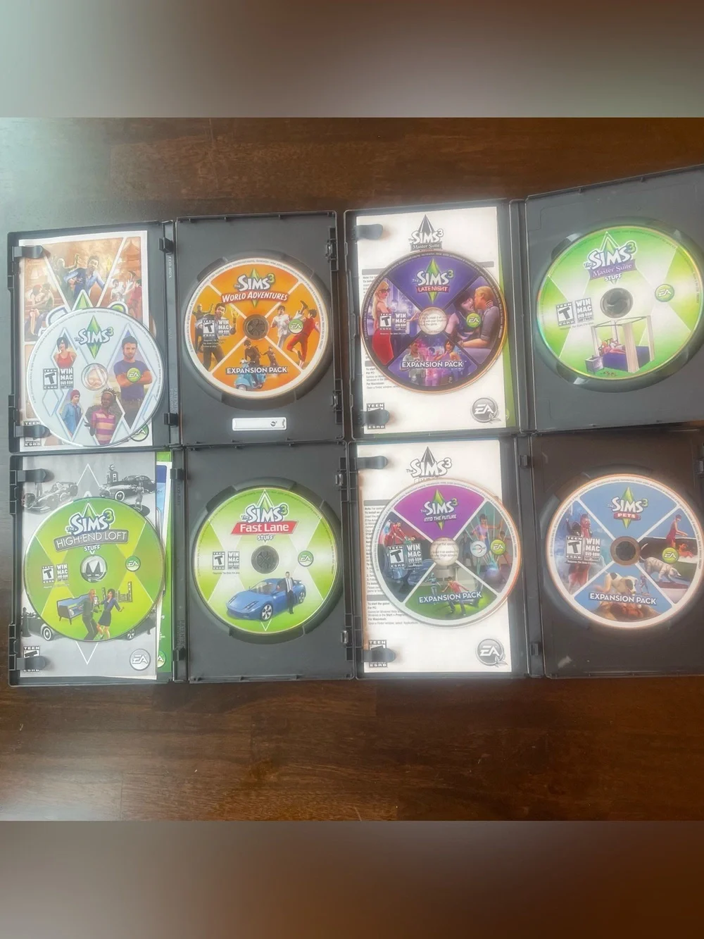 The Sims 3 PC Game Collection W/ Multiple Stuff Discs & Expansion Packs Lot Of 8